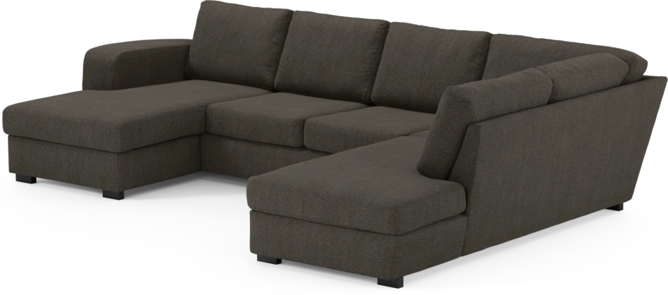 Friday - 3-sits soffa med schäslong vänster och divan höger - Brun