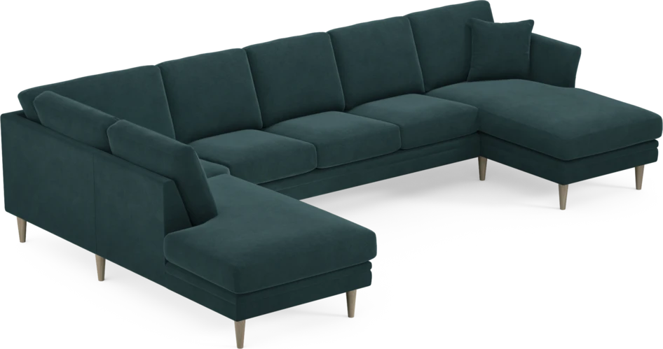 Eden - 3-sits soffa med divan vänster och schäslong höger - Blå