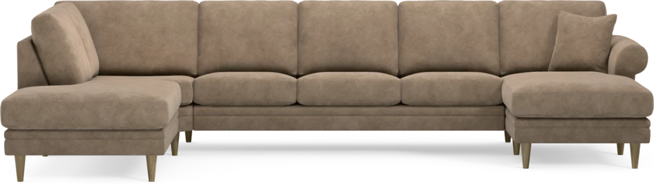 Eden - 3-sits soffa med divan vänster och schäslong höger - Beige