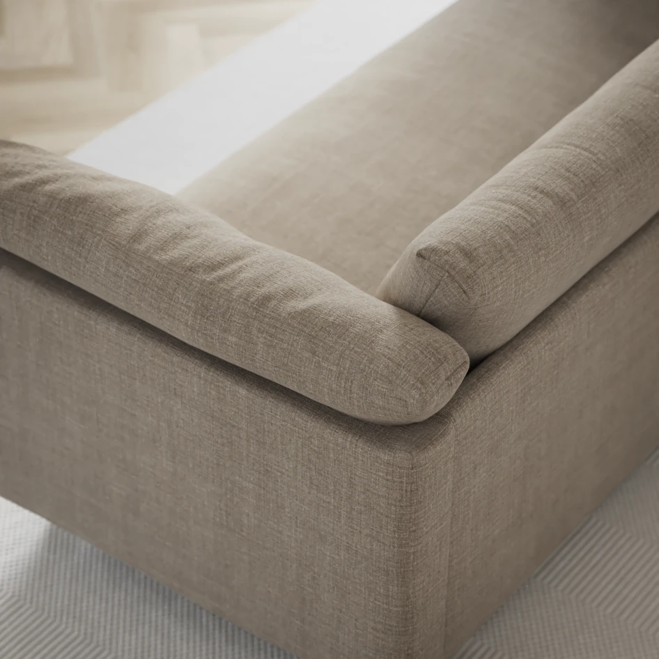 Cherrie - 3-sits soffa med divan höger, fast klädsel - Beige