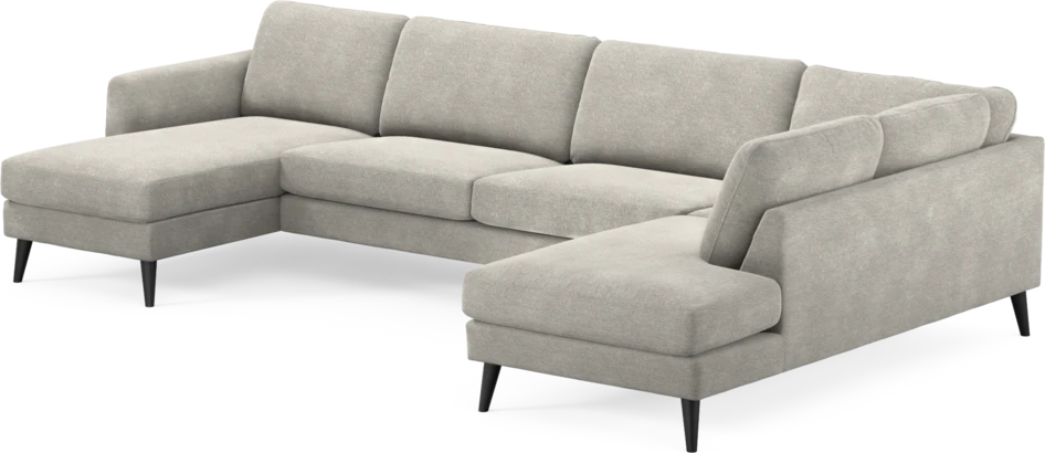 Bridge - 3-sits soffa med schäslong vänster och divan höger - Grå
