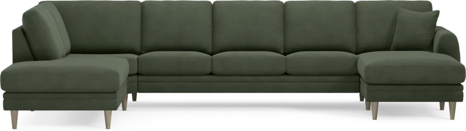 Eden - 3-sits soffa med divan vänster och schäslong höger - Grön