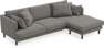 Harper - 4-sits med schäslong höger  - Grå