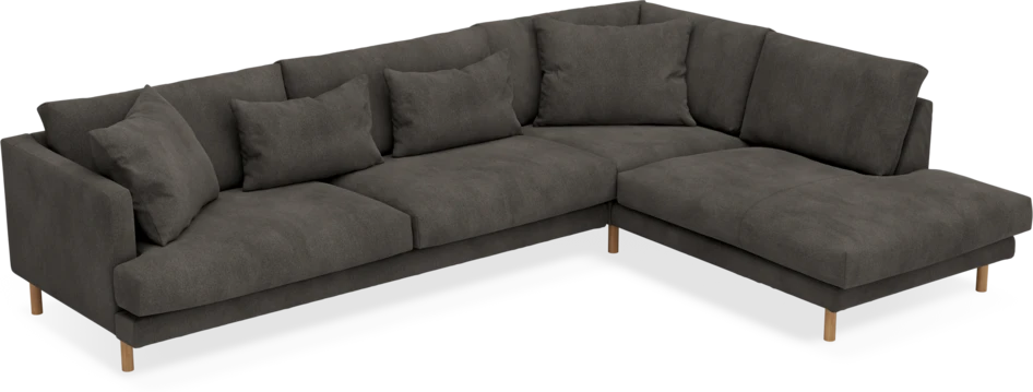 Harper - 3-sits soffa med divan höger - Grå
