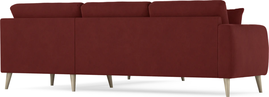 Eden - Hörnsoffa, 2,5+2,5-sits - Röd