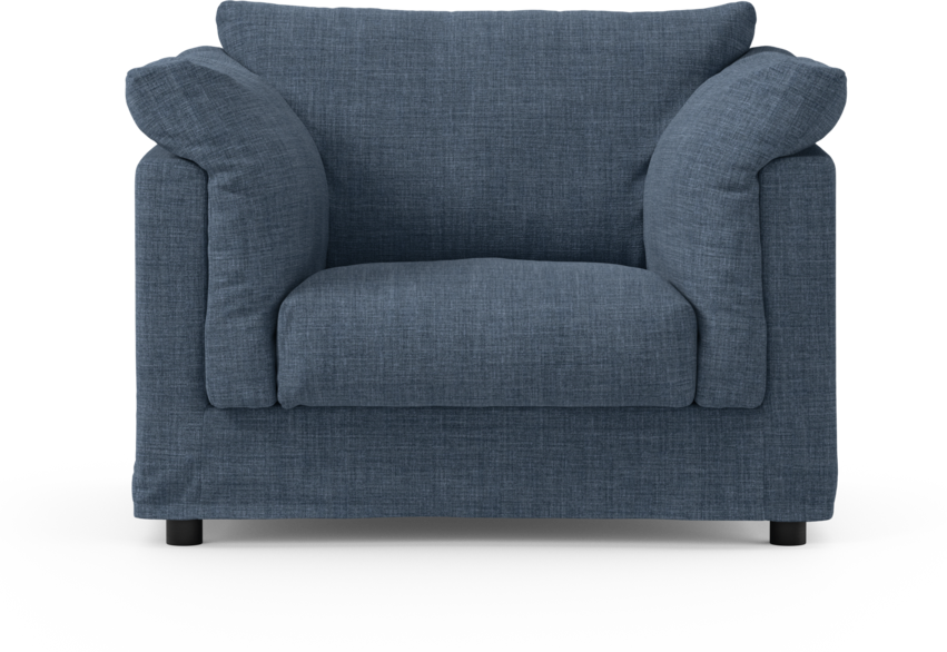 Cherrie - Fåtölj med kappa - Blå