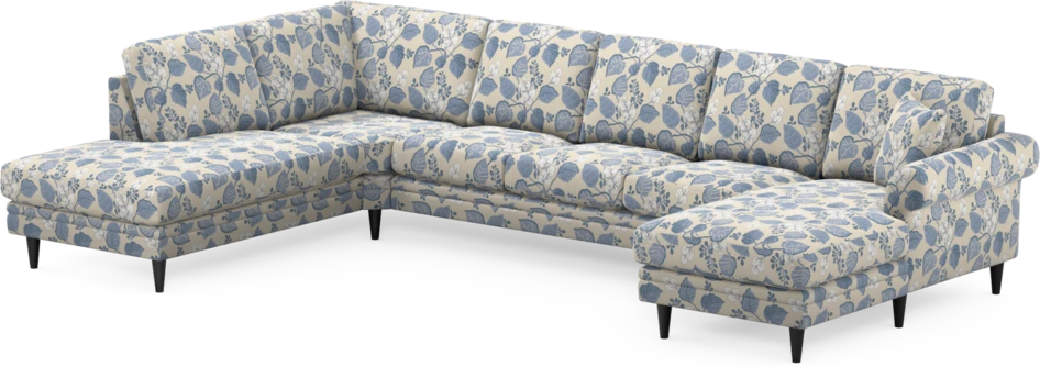 Eden - 3-sits soffa med divan vänster och schäslong höger - Flerfärgad