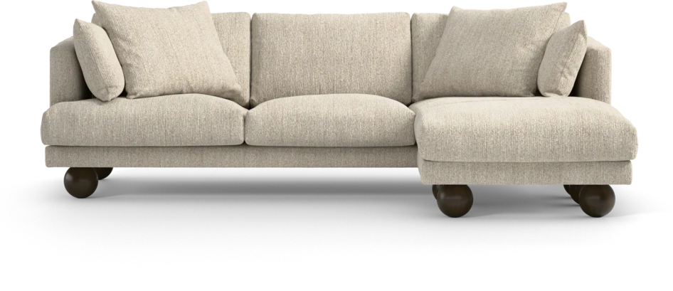 Harper - 4-sits med schäslong höger  - Beige