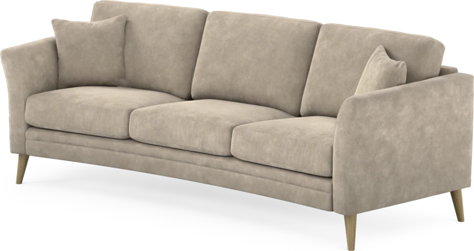 Eden - 3-sits soffa svängd - Beige