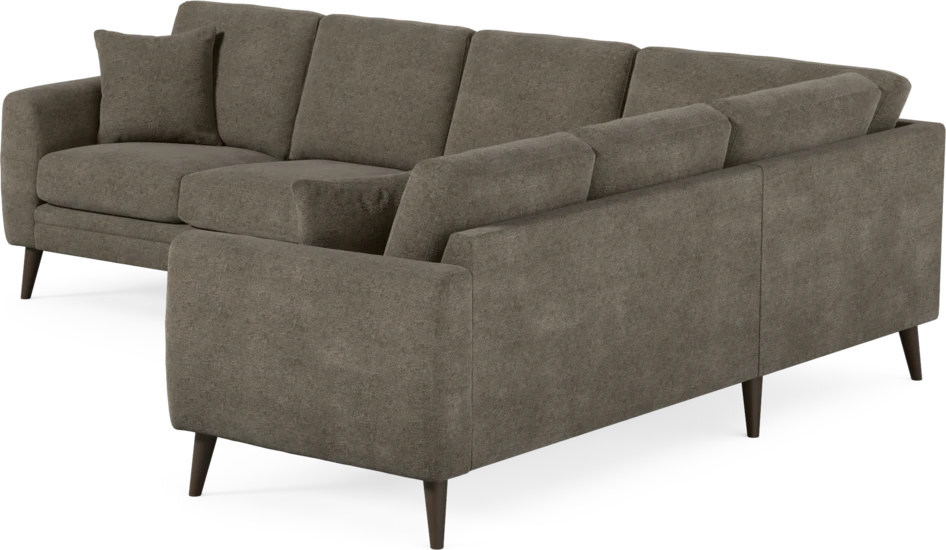 Eden - Hörnsoffa, 3+2-sits - Brun