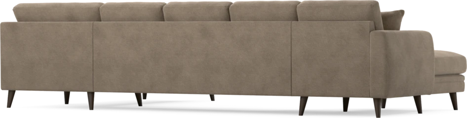 Eden - 3-sits soffa med schäslong vänster och divan höger - Brun