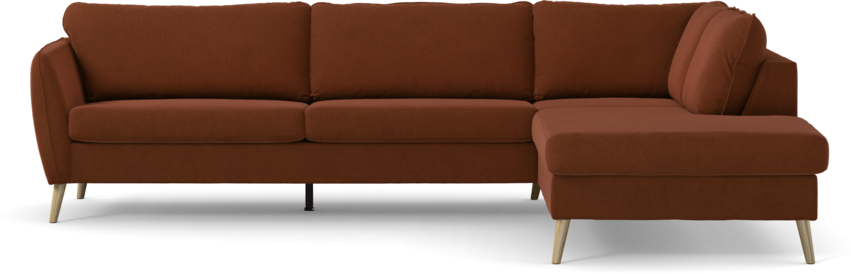 County - 2,5-sits soffa med divan höger - Röd