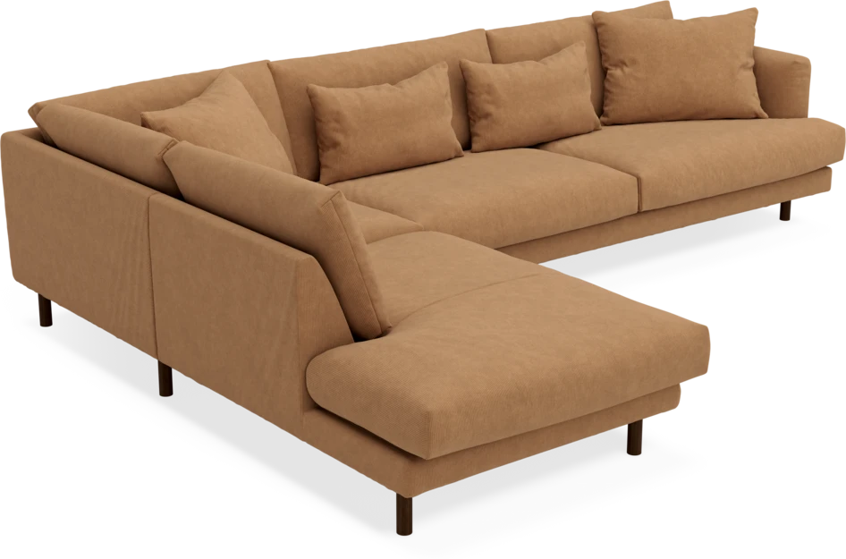 Harper - 3-sits soffa med divan vänster - Gul