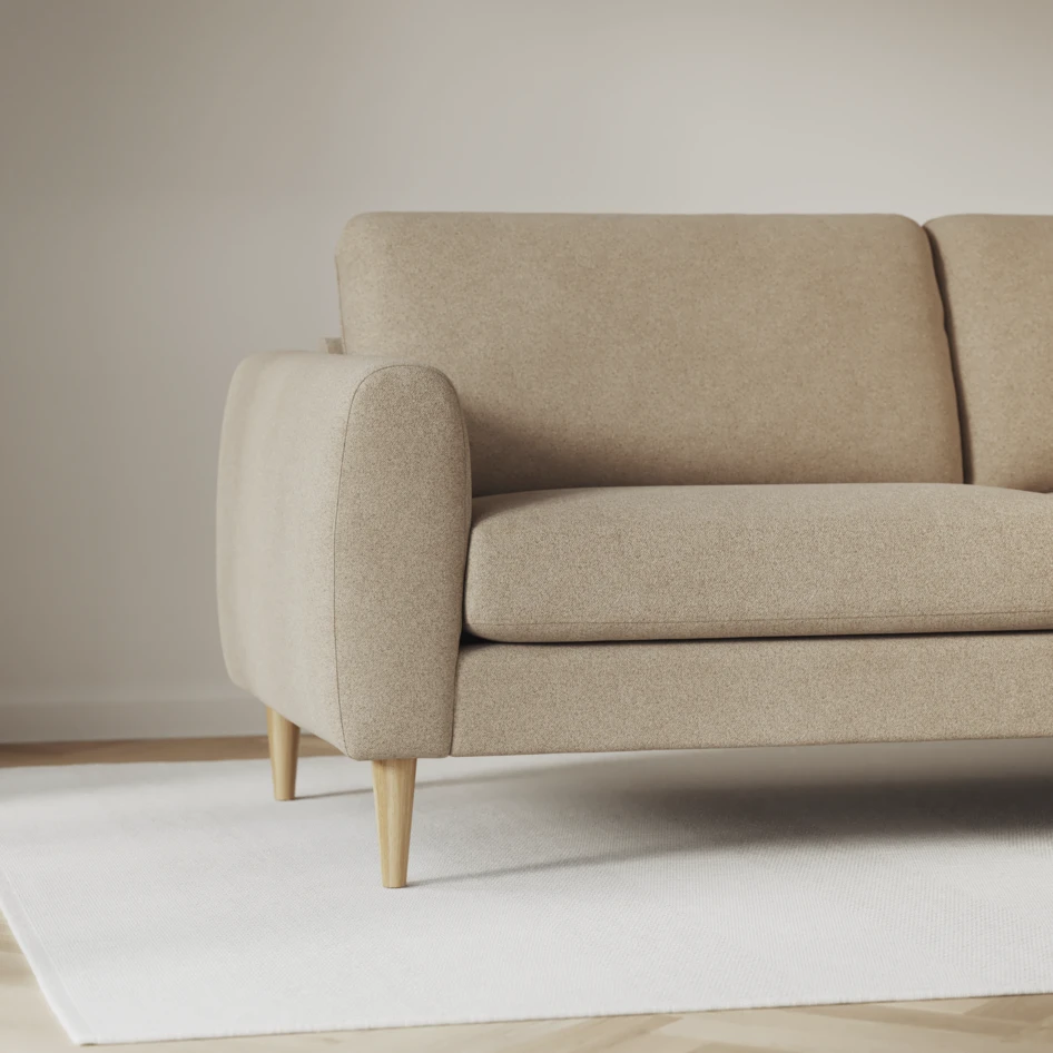Bridge - 3-sits soffa med schäslong vänster och divan höger - Beige