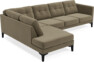 Rio - 3-sits soffa med divan vänster - Grön