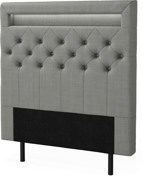 New York led - Sänggavel, 90-210 cm - Grå