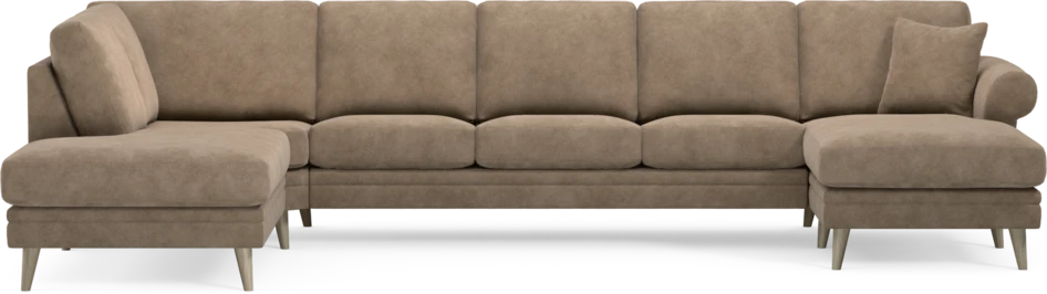 Eden - 3-sits soffa med divan vänster och schäslong höger - Beige