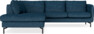 Madison - 2-sits soffa med divan vänster - Blå