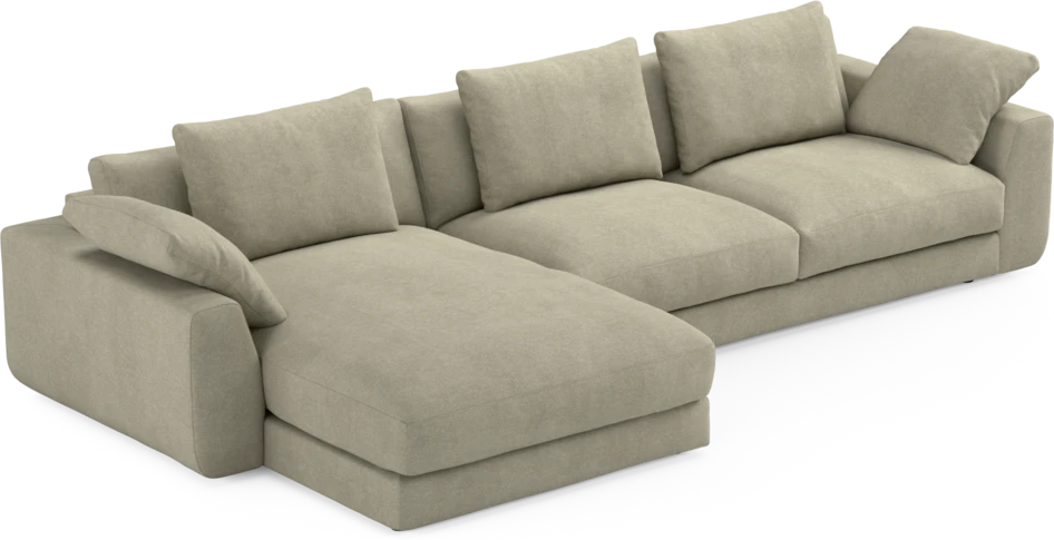 Amie - 3-sits med schäslong vänster - Beige