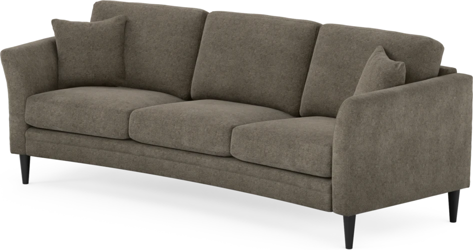 Eden - 3-sits soffa svängd - Brun