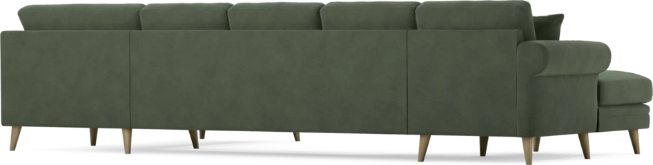 Eden - 3-sits soffa med schäslong vänster och divan höger - Grön