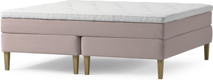 Delux Sense - Kontinentalsäng, dubbelsäng med bäddmadrass och sängben