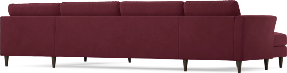 Bridge - 3-sits soffa med schäslong vänster och divan höger - Röd