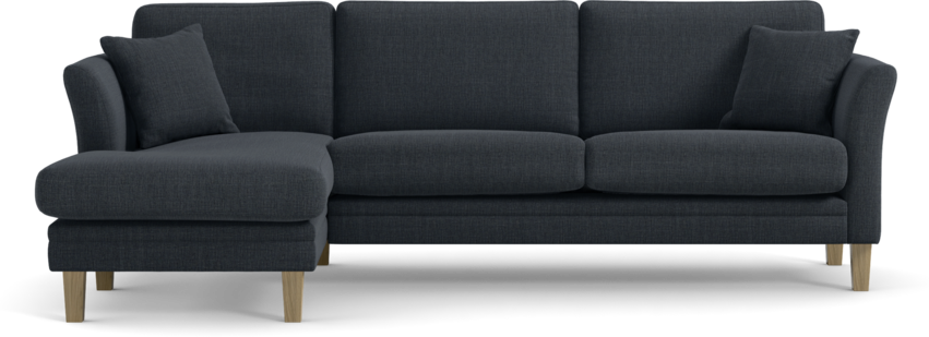 Eden - 2,5-sits soffa med schäslong - Blå