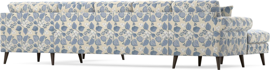 Eden - 3-sits soffa med schäslong vänster och divan höger - Flerfärgad