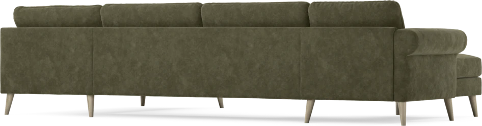 Bridge - 3-sits soffa med schäslong vänster och divan höger - Grön