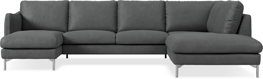 Madison Lux - 2-sits soffa med schäslong vänster och divan höger - Grå
