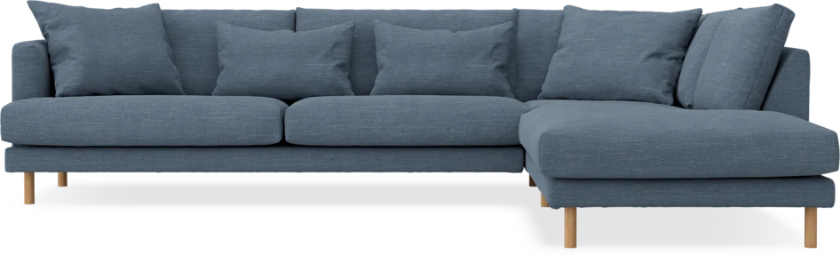 Harper - 3-sits soffa med divan höger - Blå