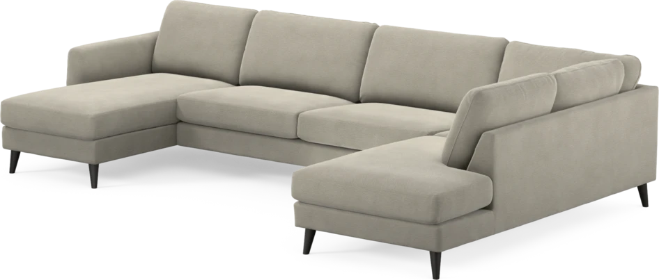 Bridge - 3-sits soffa med schäslong vänster och divan höger - Brun
