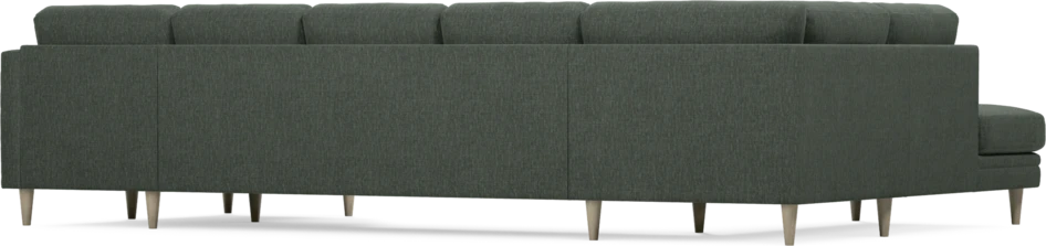 Eden - 3-sits soffa med divan vänster och schäslong höger - Grön