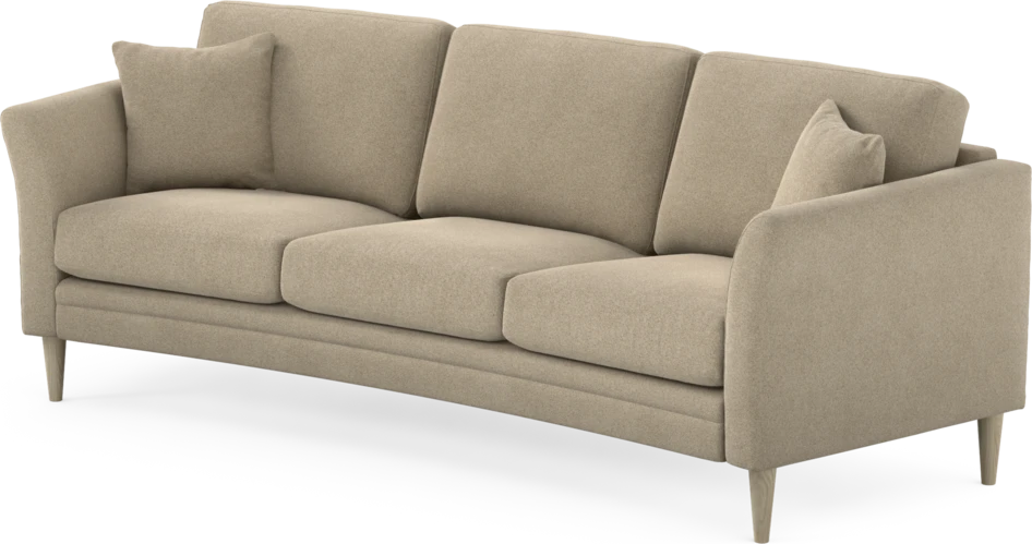 Eden - 3-sits soffa svängd - Beige