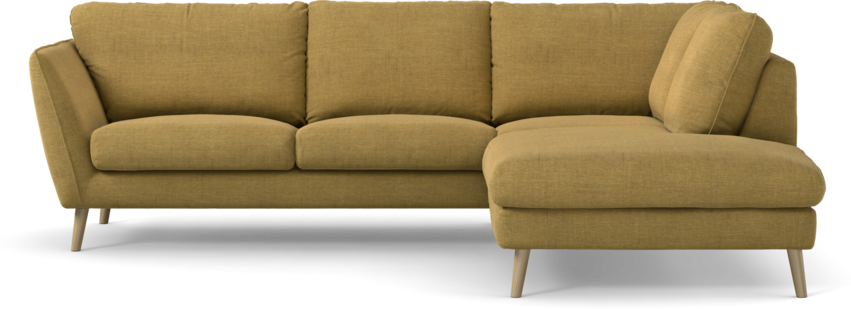 Madison - 2-sits soffa med divan höger - Gul
