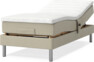Roma Family - Ställbar säng, enkelsäng med bäddmadrass, B 80-120 - Beige