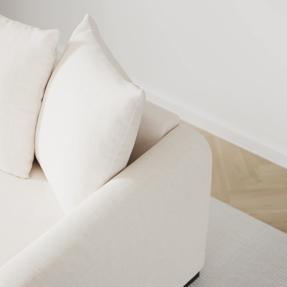 Town - 3-sits soffa med divan höger och schäslong vänster - Vit