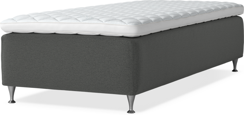 Delux Dream - Ramsäng, enkelsäng med bäddmadrass - Grå