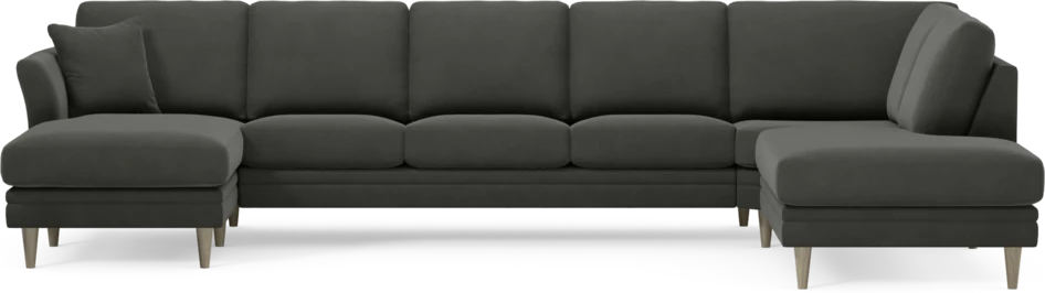 Eden - 3-sits soffa med schäslong vänster och divan höger - Grå