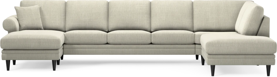 Eden - 3-sits soffa med schäslong vänster och divan höger - Beige