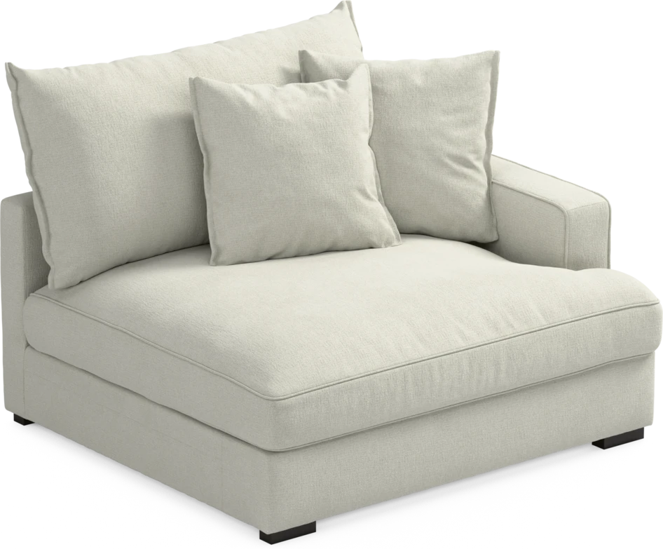 Rossi - 1,5-sits med armstöd höger - Vit