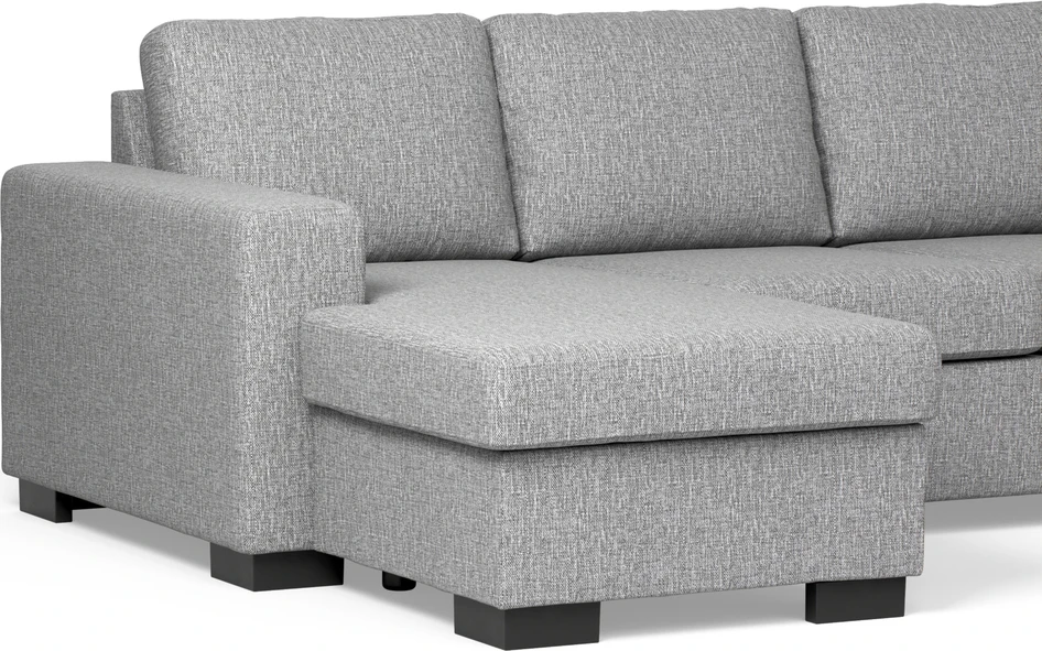Nevada - 4-sits soffa med schäslong vänster och divan höger - Grå