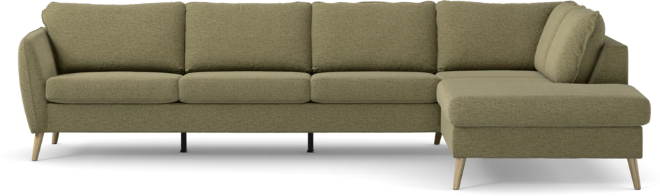 County - 3-sits soffa med divan höger - Grön