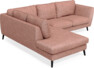 Madison - 2-sits soffa med divan vänster - Röd
