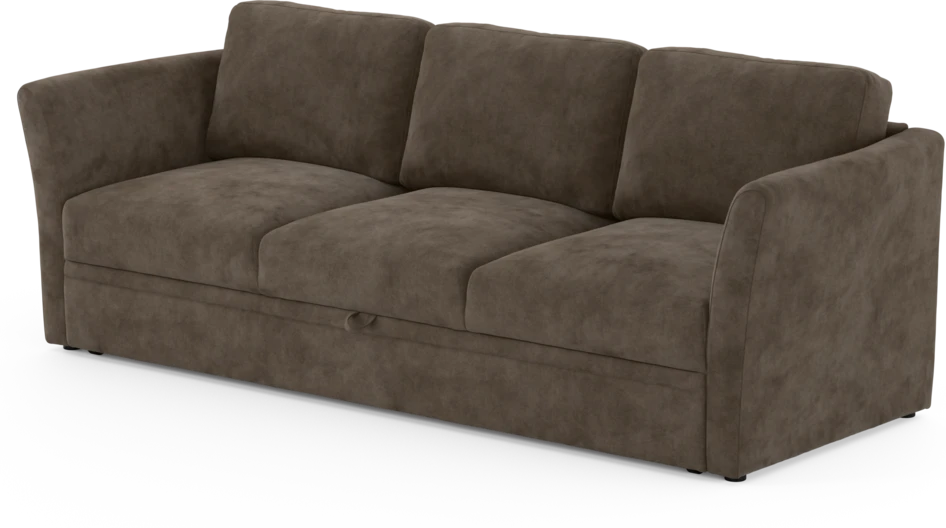 Öland - Bäddsoffa 3-sits, längsbäddad - Brun