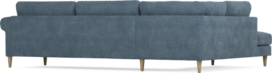 Bridge - 3-sits soffa med divan vänster - Blå