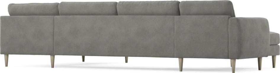 Bridge - 3-sits soffa med schäslong vänster och divan höger - Grå