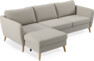 County - 3-sits soffa med flyttbar schäslong - Beige