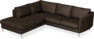 Madison - 2-sits soffa med divan vänster - Brun